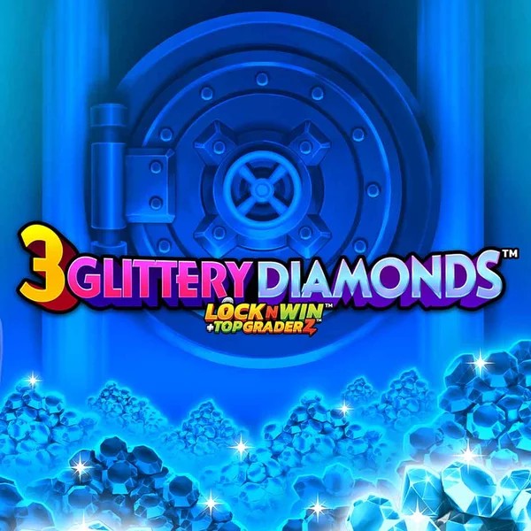 3 Glittery Diamonds logo by PearFiction Studios at Tikitaka Casino