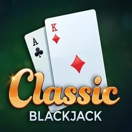 Classic Blackjack online game logo by Red Tiger Gaming on tikitaka-casino.org