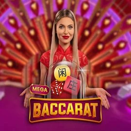 Mega Baccarat by Pragmatic Play, showcased at tikitaka-casino.org – game logo